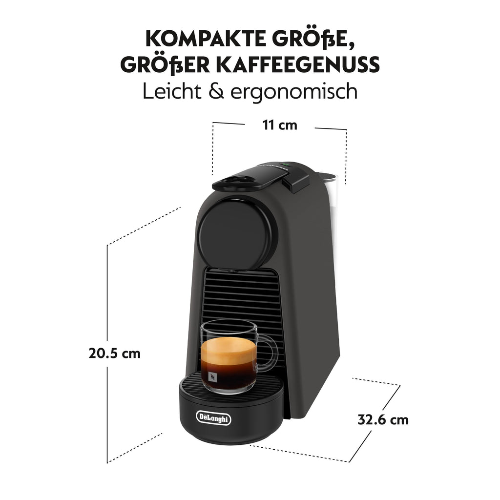 Essenza Mini EN85.BKMT – Kapselmaschine, 19 Bar, Mattschwarz