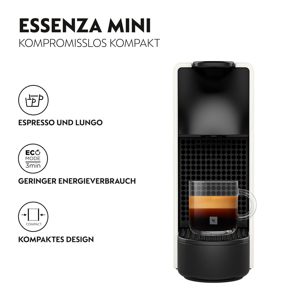 Essenza Mini XN1101 – Kapselmaschine, 19 Bar, Ultrakompakt, Pure White