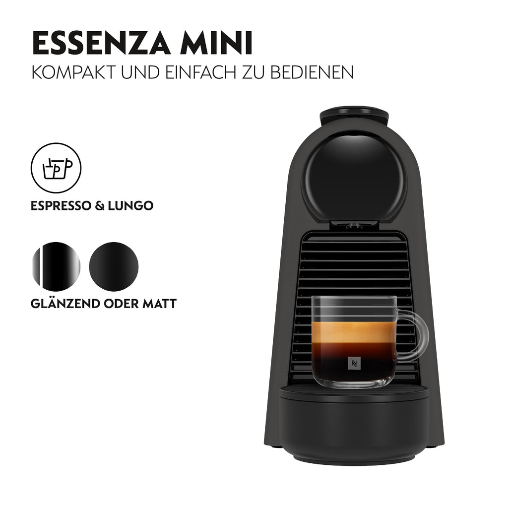 Essenza Mini EN85.BKMT – Kapselmaschine, 19 Bar, Mattschwarz