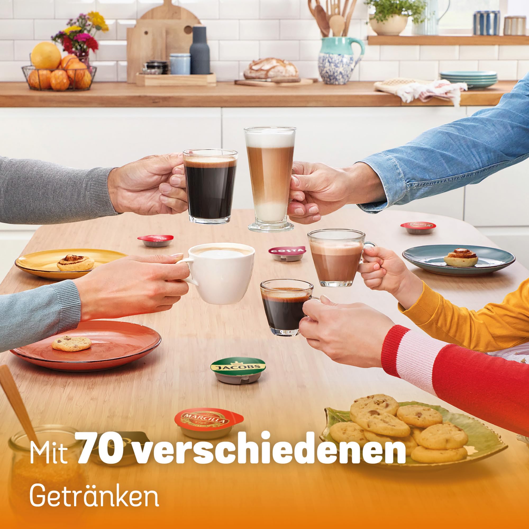 Tassimo Style TAS1107 – Kapselmaschine, über 70 Getränke, INTELLIBREW™, 1400W, Creme